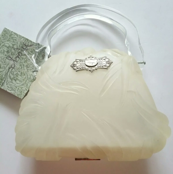maya evangelista Handbags - Nwt~Maya Evangelista Resin  Face Opaque clutch